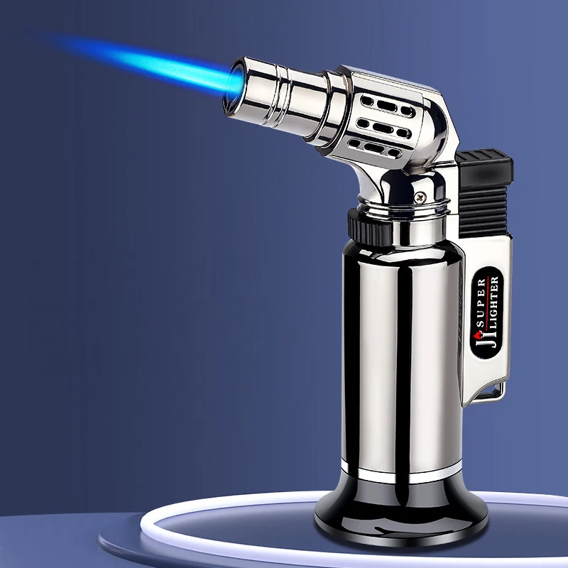 Outdoor Windproof Butane Gas Lighter Turbo Torch Blue Flame Jet Metal High Temperature Cycle Use BBQ Cooking Jewelry Pistol
Outdoor Windproof Butane Gas Lighter Turbo Torch Blue Flame Jet Metal High Temperature Cycle Use BBQ Cooking Jewelry Pistol
