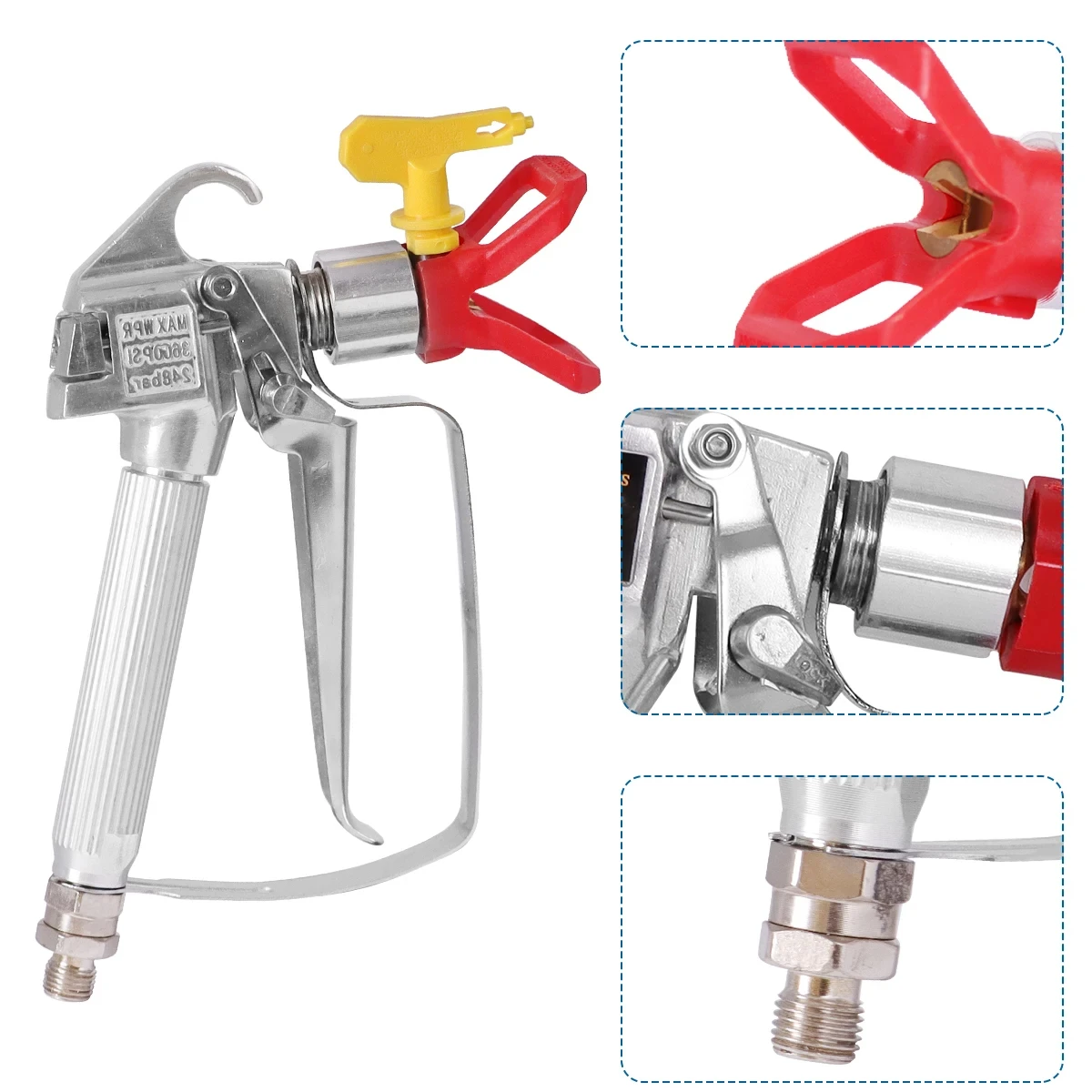 Airless Spraying Machine 3600PSI High Pressure Airless Paint Spray Gun With 517 Tip Nozzle Guard Pump Sprayer
Airless Spraying Machine 3600PSI High Pressure Airless Paint Spray Gun With 517 Tip Nozzle Guard Pump Sprayer