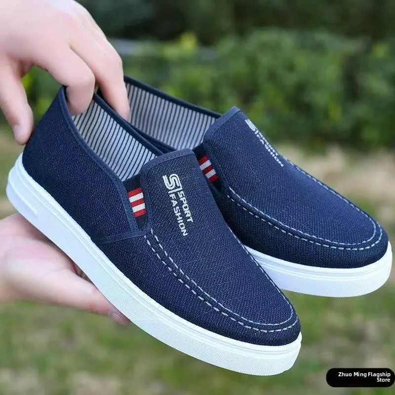 Men's Slip-On Flat Bottom Casual Cloth Shoes Old Beijing Work Shoes Anti-Slip Breathable Lazy Man Shoes Low Cut Canvas Sneakers
Men's Slip-On Flat Bottom Casual Cloth Shoes Old Beijing Work Shoes Anti-Slip Breathable Lazy Man Shoes Low Cut Canvas Sneakers
