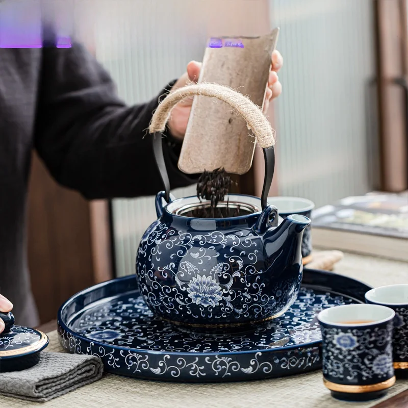 Чайный сервиз Cerc Gongfu с синей глазурью и ручкой для дома и гостей, большой чайник Capaci, чайный сервиз, китайский обеденный уход...
Чайный сервиз Cerc Gongfu с синей глазурью и ручкой для дома и гостей, большой чайник Capaci, чайный сервиз, китайский обеденный уход...