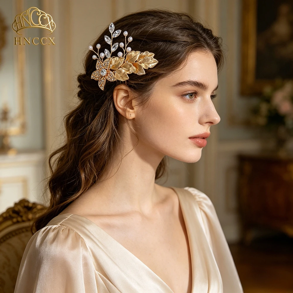 HNCCX Luxury Golden Color Alloy Leaf Bride Hair Comb Pearl Rhinestone Wedding Head Comb Baroque Party Hair Accessories HP307
HNCCX Luxury Golden Color Alloy Leaf Bride Hair Comb Pearl Rhinestone Wedding Head Comb Baroque Party Hair Accessories HP307