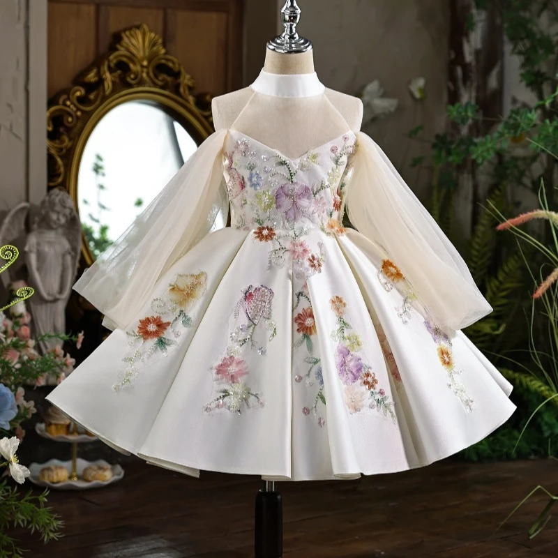 Flower Girl Host High End Formal Dress Tenth Birthday Party Princess Dress Beautiful Children's Piano Performance Dress
Flower Girl Host High End Formal Dress Tenth Birthday Party Princess Dress Beautiful Children's Piano Performance Dress