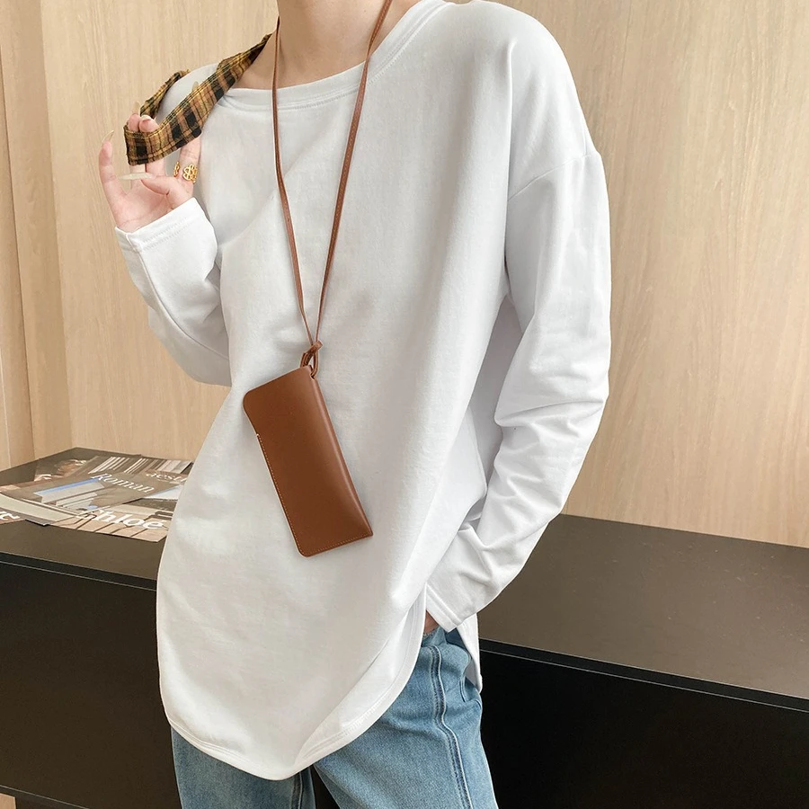 Women T Shirts Tops Solid Tees Mid Length Round Neck Long Sleeve Slight Strech Loose Fit Casual Office Lady 2025 Autumn Winter
Women T Shirts Tops Solid Tees Mid Length Round Neck Long Sleeve Slight Strech Loose Fit Casual Office Lady 2025 Autumn Winter