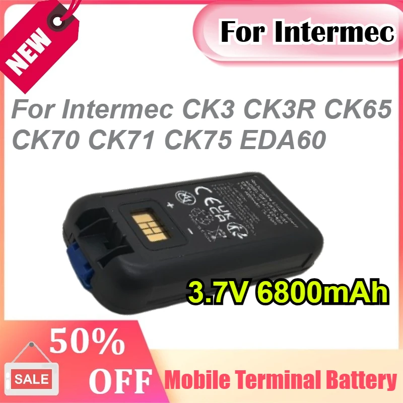 For Intermec CK3 CK3R CK65 CK70 CK71 CK75 EDA60 3.7V 6800mAh Mobile Computer Li-ion Battery
For Intermec CK3 CK3R CK65 CK70 CK71 CK75 EDA60 3.7V 6800mAh Mobile Computer Li-ion Battery