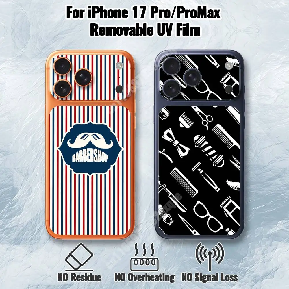 Hair Salon Barber Shop Removable UV Film for iPhone 17 Pro 17 ProMax HD Decal Skin
Hair Salon Barber Shop Removable UV Film for iPhone 17 Pro 17 ProMax HD Decal Skin