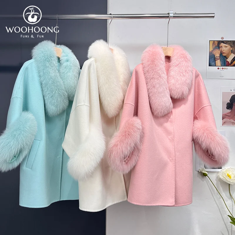 New Genuine Fur Grass Coat Women Cashmere Coat Cloak Fashion Bat Style Natural Fox Hair Scarf Can Take Off Loose Coat
New Genuine Fur Grass Coat Women Cashmere Coat Cloak Fashion Bat Style Natural Fox Hair Scarf Can Take Off Loose Coat