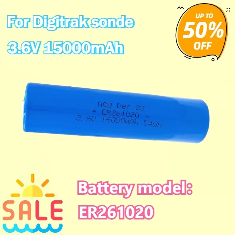 6-Count AA ER261020 Lithium Battery Cylindrical Cell CC size 3.6V Li-SOCl2 Battery For Digitrak sonde
6-Count AA ER261020 Lithium Battery Cylindrical Cell CC size 3.6V Li-SOCl2 Battery For Digitrak sonde