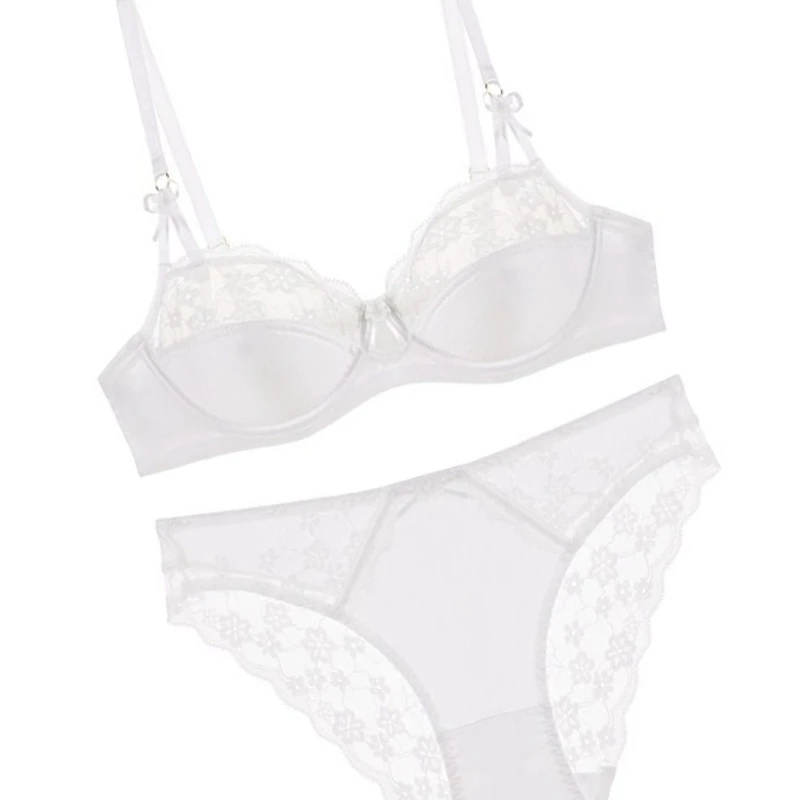 Women Thin French Half Cup Lace Bra Set Minimizer for Big Bust Push Up Anti-Sagging Side Support Comfort Sexy Daily Lingerie Set
Women Thin French Half Cup Lace Bra Set Minimizer for Big Bust Push Up Anti-Sagging Side Support Comfort Sexy Daily Lingerie Set
