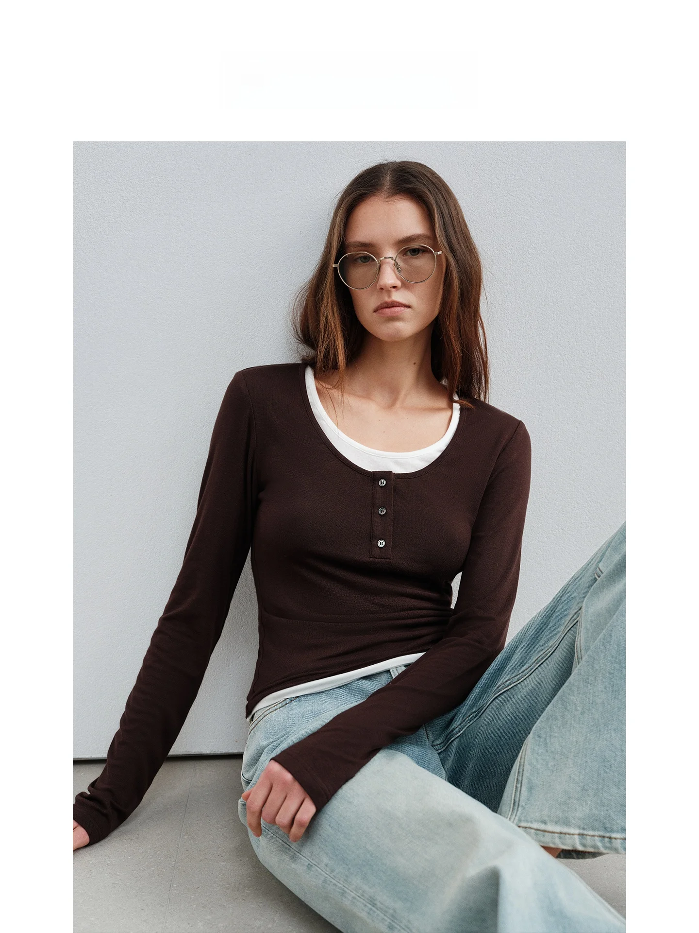 Osenso Wondrous Journey Long Sleeve T-Shirt Silk Wool Blend Color Block Large round Neck Casual Slim Fit Ladies Top
Osenso Wondrous Journey Long Sleeve T-Shirt Silk Wool Blend Color Block Large round Neck Casual Slim Fit Ladies Top