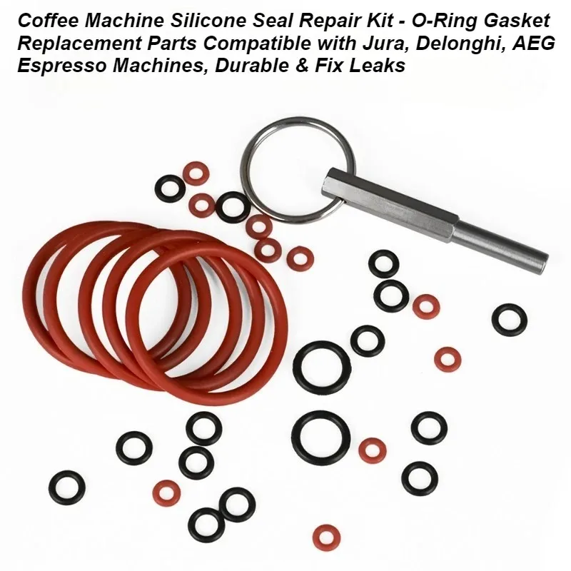 Silicone Coffee Machine O-Ring Seal Replacement Parts Repair Gasket Kit | Fits for Jura Delonghi AEG Espresso Machines
Silicone Coffee Machine O-Ring Seal Replacement Parts Repair Gasket Kit | Fits for Jura Delonghi AEG Espresso Machines