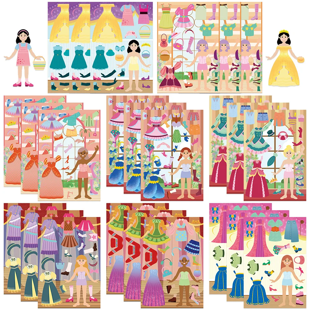 8/16/32Sheets Cartoon Cute Girls DIY Puzzle Stickers Dress Up Game Funny AssembleWaterproof Stickers kids Creative Toys Gifts
8/16/32Sheets Cartoon Cute Girls DIY Puzzle Stickers Dress Up Game Funny AssembleWaterproof Stickers kids Creative Toys Gifts