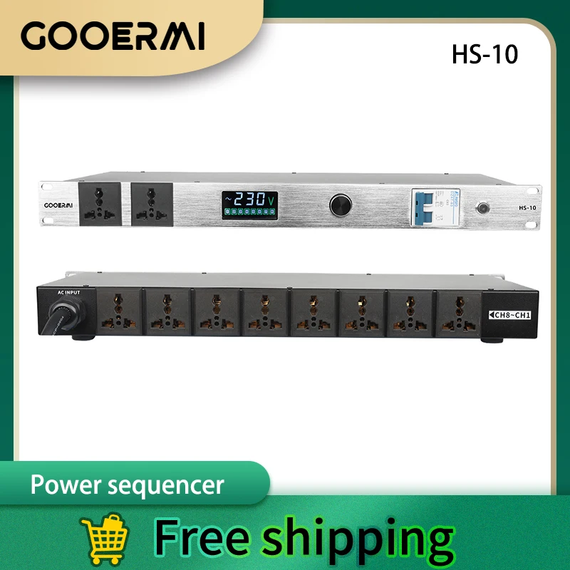 GOOERMI HS-10 Профессиональный источник питания для аудио, секвенсор, дисплей напряжения, домашнее сценическое оборудование для конференций, звуковые микшеры
GOOERMI HS-10 Профессиональный источник питания для аудио, секвенсор, дисплей напряжения, домашнее сценическое оборудование для конференций, звуковые микшеры