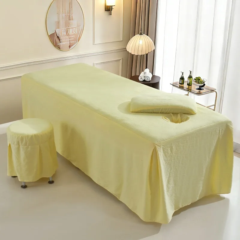 Solid Color Massage Bed Cover Summer Thin Puff Yarn Beauty Bed Sheet with Face Hole Spa Salon Bedspread for Eyelash Beauty Salon
Solid Color Massage Bed Cover Summer Thin Puff Yarn Beauty Bed Sheet with Face Hole Spa Salon Bedspread for Eyelash Beauty Salon