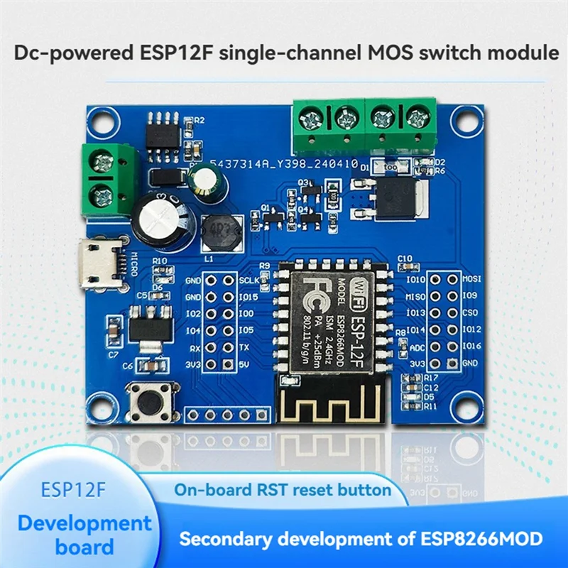 Практичный ESP8266 WIFI однорелейный модуль управления MOS-переключателем ESP-12F макетная плата USB-порт питания
Практичный ESP8266 WIFI однорелейный модуль управления MOS-переключателем ESP-12F макетная плата USB-порт питания