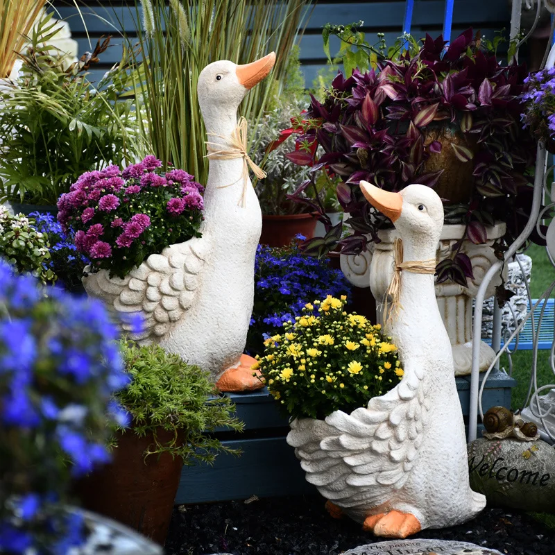 Garden Balcony Outdoor Cartoon Animal Flowerpot Duck Ornament Garden Accessories Pots for Plants Floor Decoration Sculpture
Garden Balcony Outdoor Cartoon Animal Flowerpot Duck Ornament Garden Accessories Pots for Plants Floor Decoration Sculpture