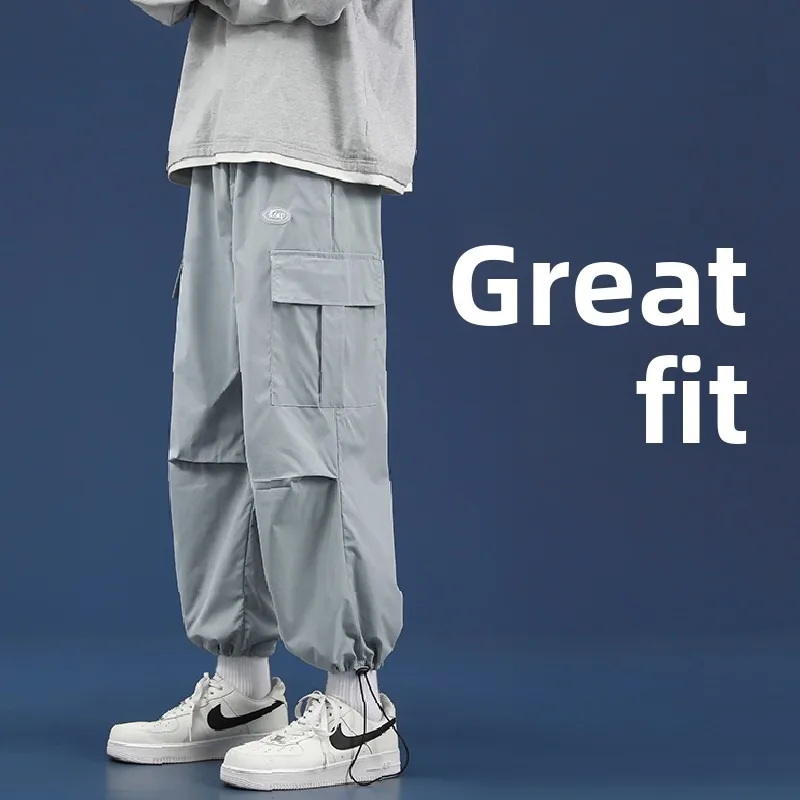 Trendy Men's Cargo Pants Dstring Loose Straight Leg Casual Cotton Fce Low Waist Youthful All Seasons Faionable
Trendy Men's Cargo Pants Dstring Loose Straight Leg Casual Cotton Fce Low Waist Youthful All Seasons Faionable