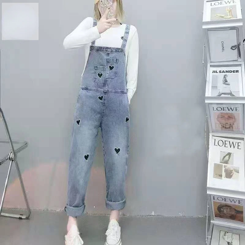 Love Embroidery Denim Overalls Women's Early Spring and Summer New Age Reduction Straight Pants Suspenders Overalls
Love Embroidery Denim Overalls Women's Early Spring and Summer New Age Reduction Straight Pants Suspenders Overalls