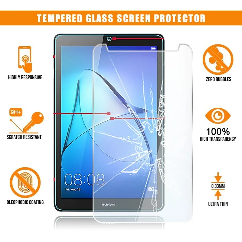 Screen Protector for Huawei MediaPad T3 7.0 Tablet Tempered Glass 9H Premium Scratch Resistant Anti-fingerprint Film Cover
Screen Protector for Huawei MediaPad T3 7.0 Tablet Tempered Glass 9H Premium Scratch Resistant Anti-fingerprint Film Cover