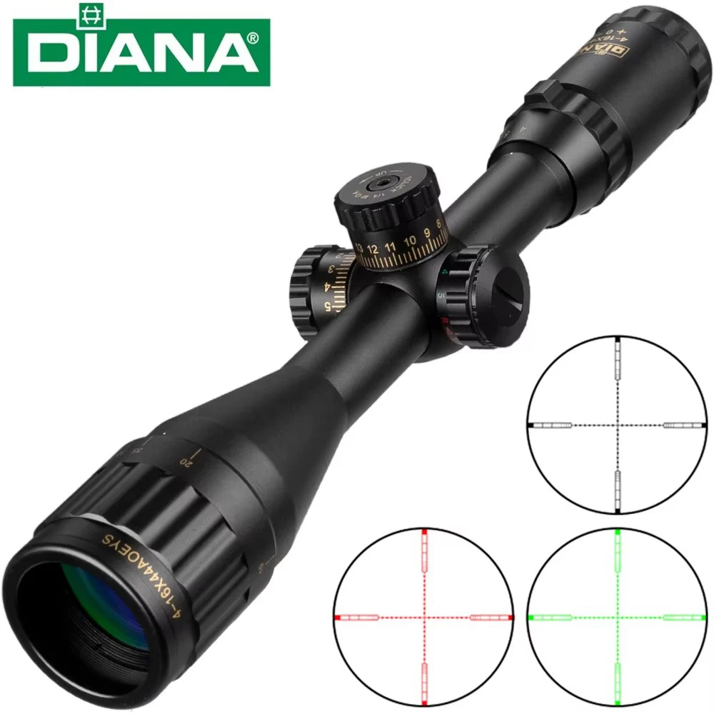 Тактический оптический прицел DIANA 4-16x44 с зеленой и красной подсветкой для охоты
Тактический оптический прицел DIANA 4-16x44 с зеленой и красной подсветкой для охоты