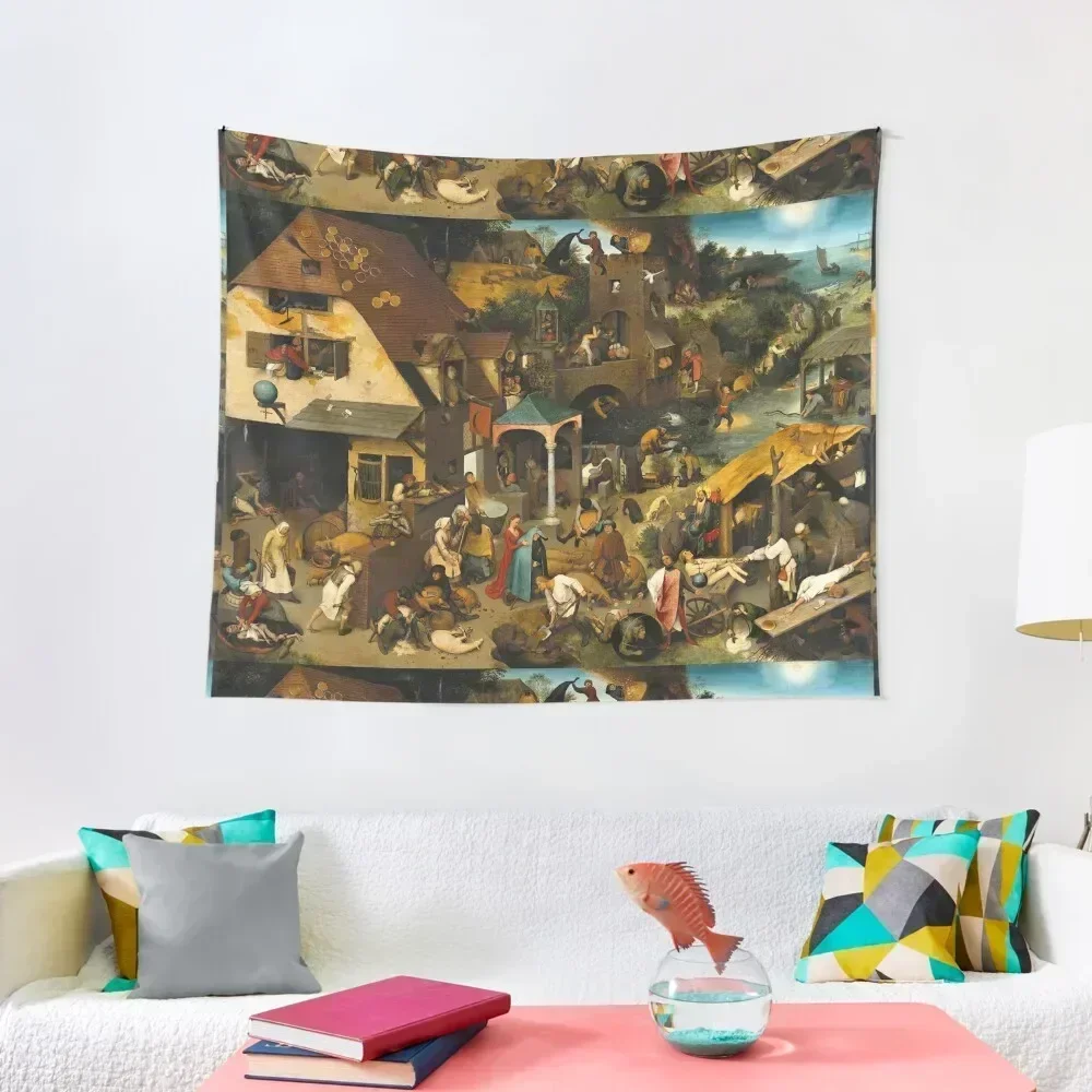Netherlandish Proverbs - Pieter Bruegel the Elder Tapestry Outdoor Decor Decorative Wall House Decoration Tapestry
Netherlandish Proverbs - Pieter Bruegel the Elder Tapestry Outdoor Decor Decorative Wall House Decoration Tapestry