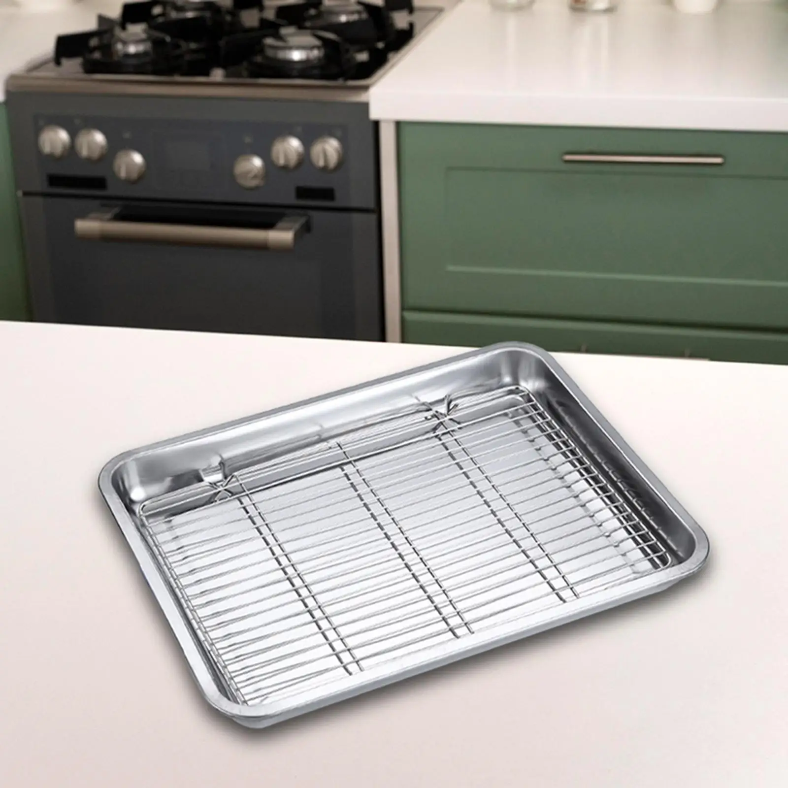 Baking Sheet with Rack Oil Draining Pan for Cooking Pizza Crisper Commercial
Baking Sheet with Rack Oil Draining Pan for Cooking Pizza Crisper Commercial