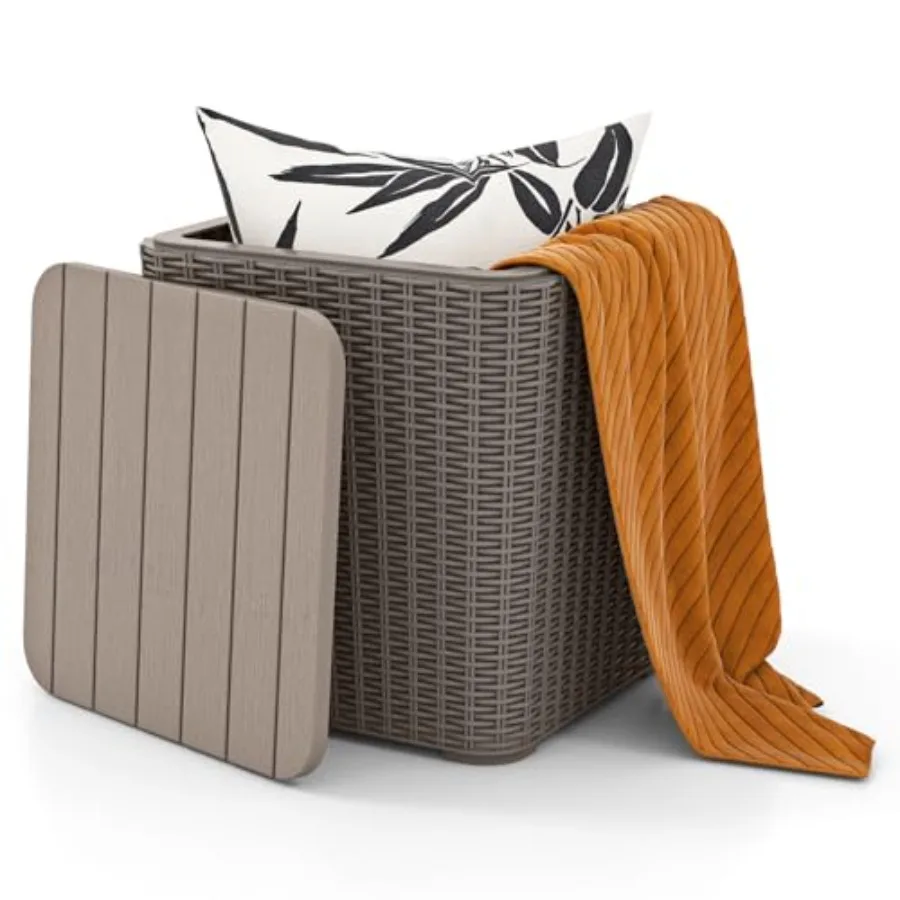 11.5 Gallon Water-proof Deck Box, Outdoor Patio Storage Box w/Removable Lid and, Faux Rattan Storage Container Side Table, All
11.5 Gallon Water-proof Deck Box, Outdoor Patio Storage Box w/Removable Lid and, Faux Rattan Storage Container Side Table, All
