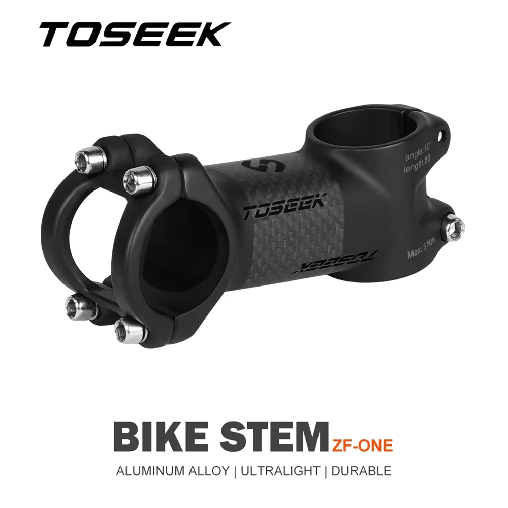 TOSEEK Bike Stem 31.8mm Handlebar Stem Mountain Road Bicycle Stem 10/17 Degrees 60/70/80/90/100/110mm Black Matte
TOSEEK Bike Stem 31.8mm Handlebar Stem Mountain Road Bicycle Stem 10/17 Degrees 60/70/80/90/100/110mm Black Matte