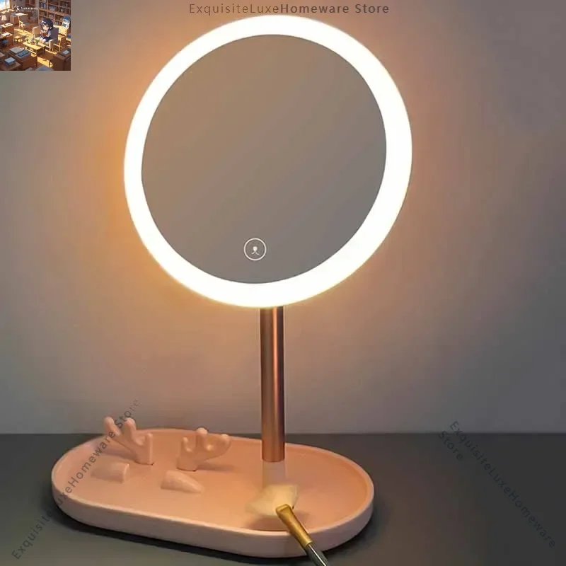 Led Makeup Mirror Jewelry Storage Round Korean Mirror Design Portable Creative Espejo Cuerpo Entero Room Decoration Aesthetic
Led Makeup Mirror Jewelry Storage Round Korean Mirror Design Portable Creative Espejo Cuerpo Entero Room Decoration Aesthetic