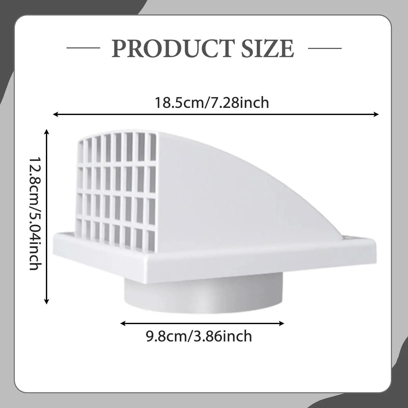 Extractor Hood, Cover, Wall Vent Cover, Vent Grille for Home, Bathroom, Kitchen
Extractor Hood, Cover, Wall Vent Cover, Vent Grille for Home, Bathroom, Kitchen