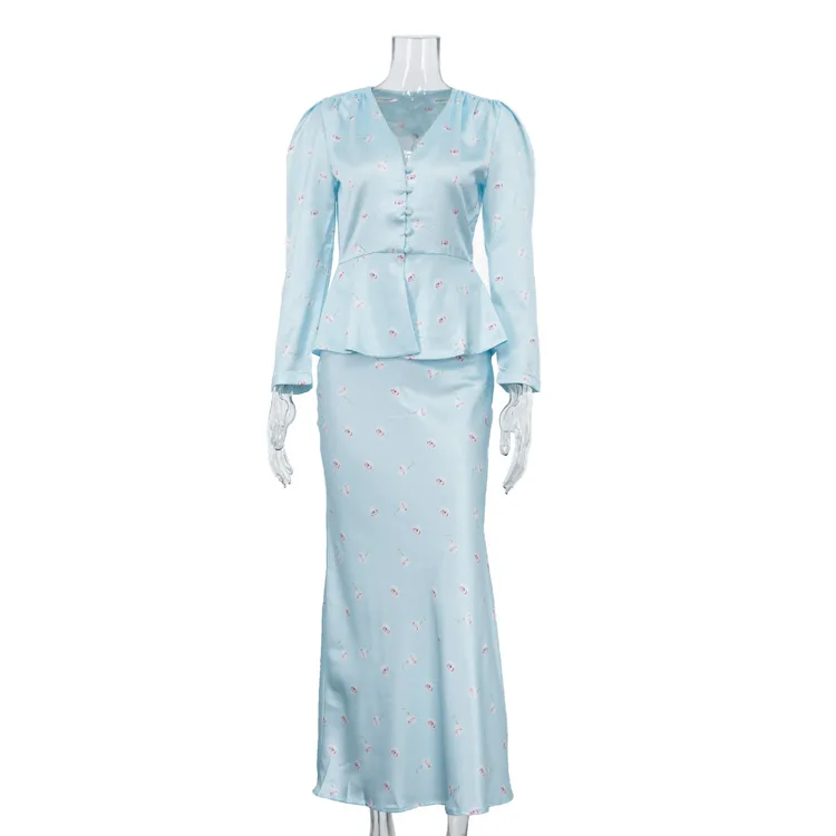 YYAHAHAS Women's Summer Elegant 2 Piece Set V-Neck Long Sleeve Cardigan Printed Skirt Business Casual Outfit
YYAHAHAS Women's Summer Elegant 2 Piece Set V-Neck Long Sleeve Cardigan Printed Skirt Business Casual Outfit