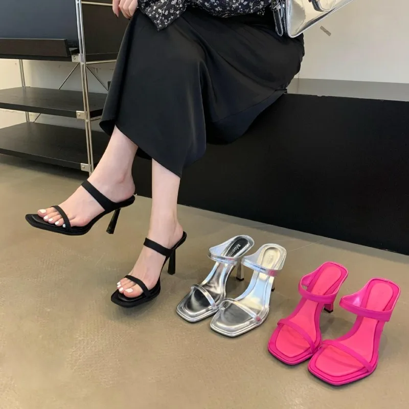 New Women's Shoes Exquisite Square Head High Heeled Sandals for Woman Elegant French Casual Shoes Designer Shoes Sandalias Mujer
New Women's Shoes Exquisite Square Head High Heeled Sandals for Woman Elegant French Casual Shoes Designer Shoes Sandalias Mujer