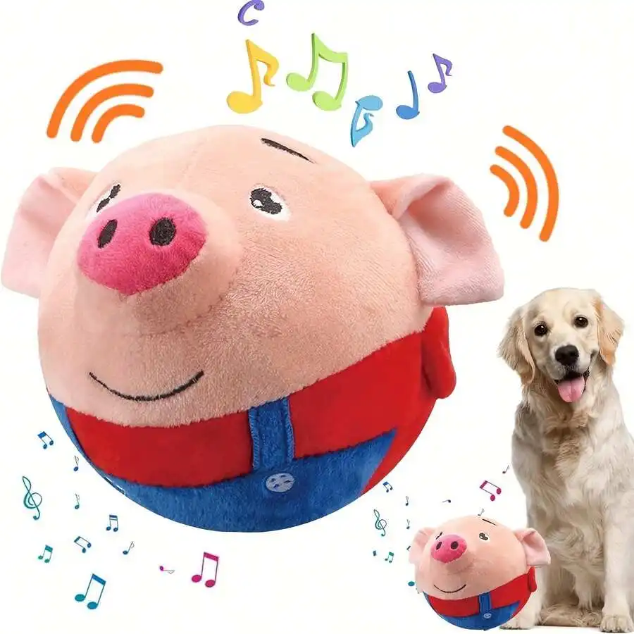 Interactive Plush Pig Toy With Sound For Dogs USB Rechargeable Bouncing Ball Pet Toy
Interactive Plush Pig Toy With Sound For Dogs USB Rechargeable Bouncing Ball Pet Toy