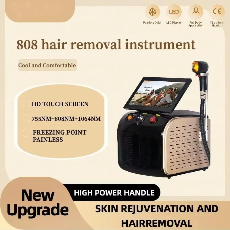2025 Professional Laser Hair Removal Device Ice Titanium Permanent 3-Wavelength Diode Laser Hair Removal Machine Suitable for Sa 
2025 Professional Laser Hair Removal Device Ice Titanium Permanent 3-Wavelength Diode Laser Hair Removal Machine Suitable for Sa