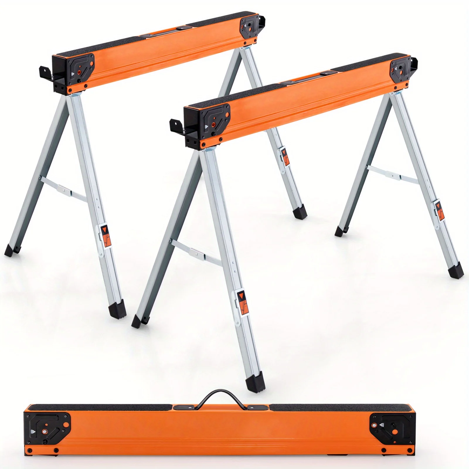 IRONMAX 2 Pack Saw Horses Portable Sawhorses W/ Folding Design Non-slip Pads & Surface
IRONMAX 2 Pack Saw Horses Portable Sawhorses W/ Folding Design Non-slip Pads & Surface