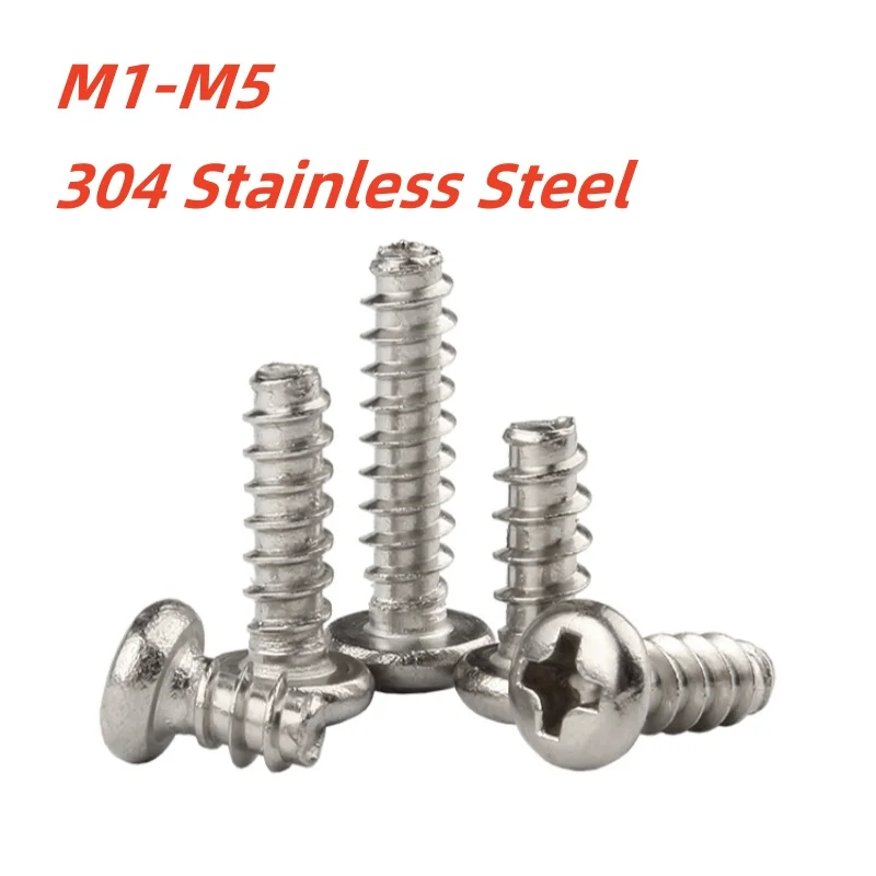 M1 M1.2 M1.7 M2 M2.6 M3 M4 M5 304 Stainless Steel Cross Round Head Cutting Tail Self Tapping Screws
M1 M1.2 M1.7 M2 M2.6 M3 M4 M5 304 Stainless Steel Cross Round Head Cutting Tail Self Tapping Screws