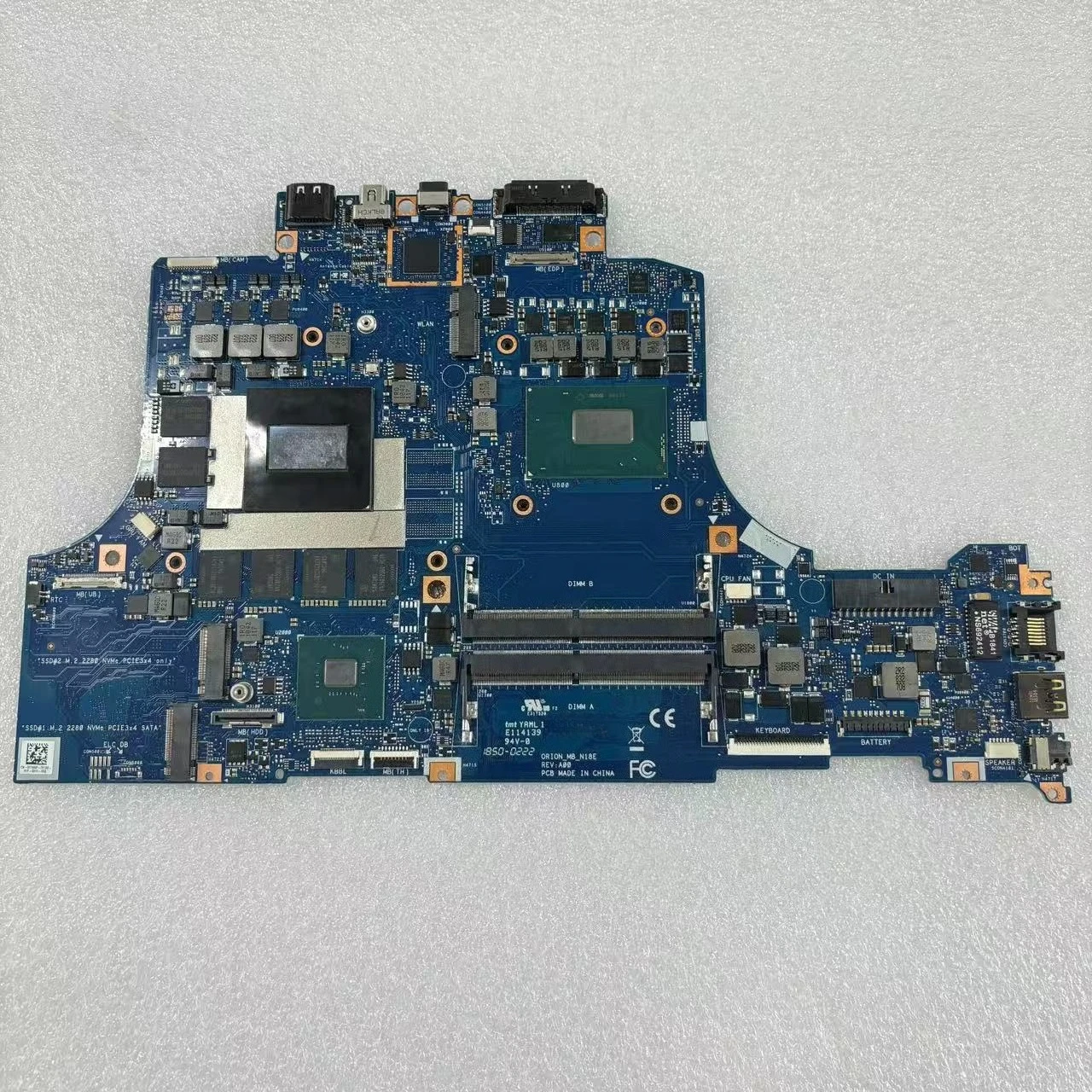 Материнская плата для ноутбука Dell M15 0RI0N_MB_N18E 0TTKRP I7-8750H GTX1660TI
Материнская плата для ноутбука Dell M15 0RI0N_MB_N18E 0TTKRP I7-8750H GTX1660TI