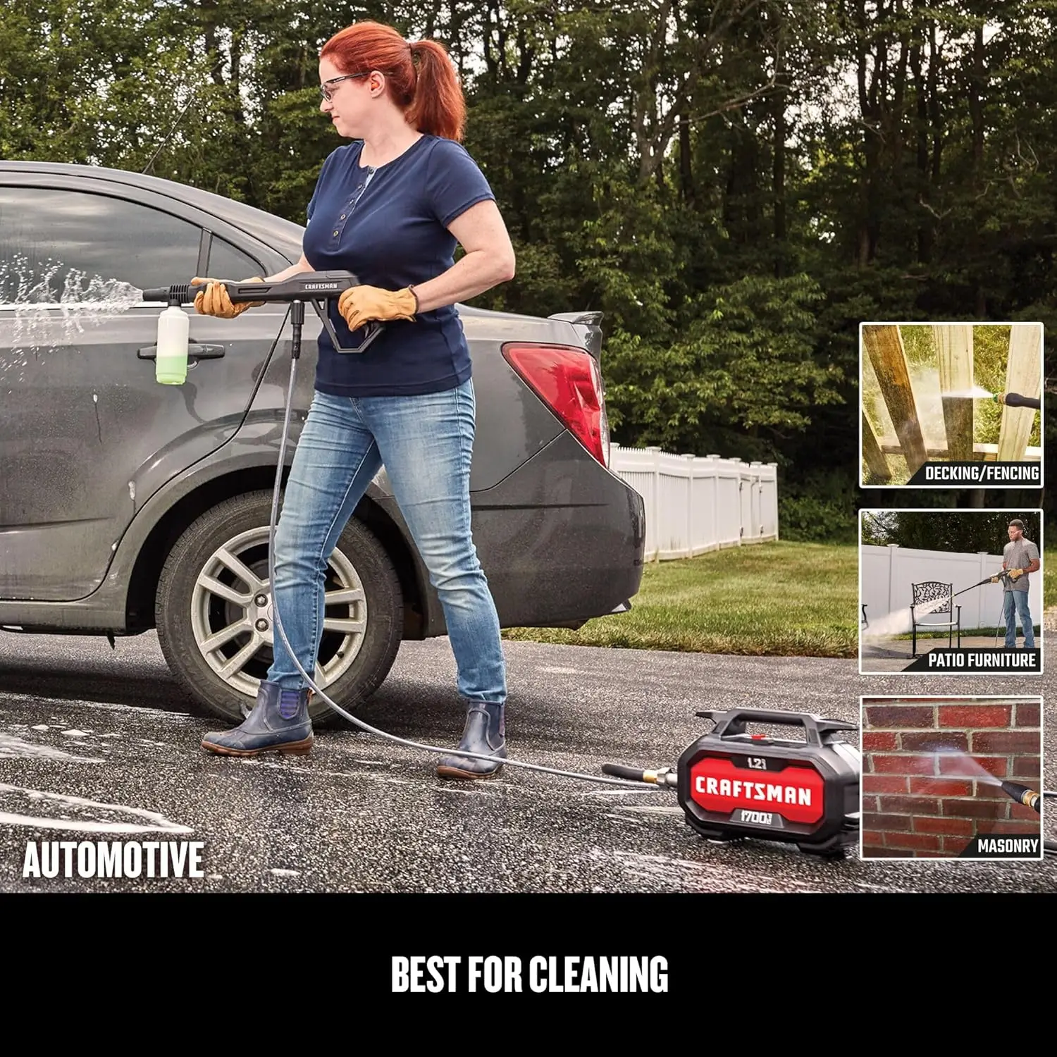 Electric Pressure Washer, Cold Water, Lightweight Corded Power Washer for Cars, Driveways, Patio and Garage, Powerful 1700-PSI,
Electric Pressure Washer, Cold Water, Lightweight Corded Power Washer for Cars, Driveways, Patio and Garage, Powerful 1700-PSI,