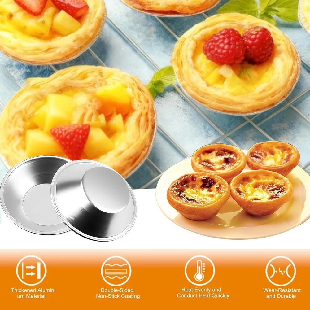 AC76-Pack Of 20 Reusable Egg Cake Mould, Aluminium Egg Tart Baking Mould Suitable For Puddings, Cupcakes Cakes
AC76-Pack Of 20 Reusable Egg Cake Mould, Aluminium Egg Tart Baking Mould Suitable For Puddings, Cupcakes Cakes