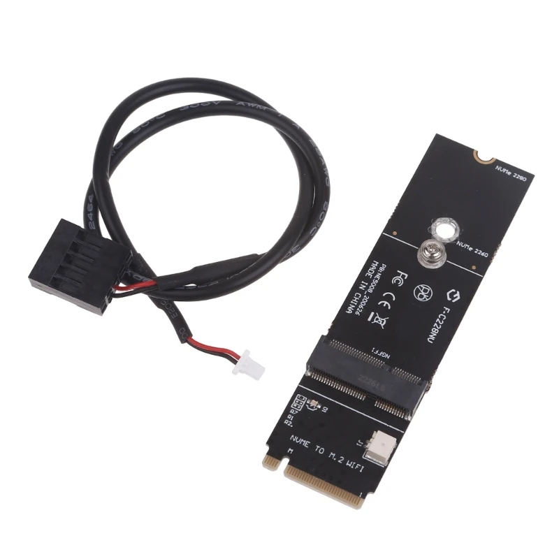 Слот для ключей M.2 A + к адаптеру M.2 M Key Wi-Fi, Bluetooth-совместимому для AX200 9260 87HC
Слот для ключей M.2 A + к адаптеру M.2 M Key Wi-Fi, Bluetooth-совместимому для AX200 9260 87HC