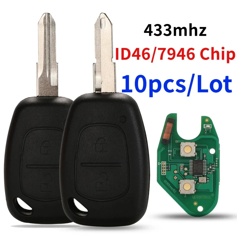 2 Button Car Remote Key Control For Renault Master Kangoo Clio Twingo VAC102 Blade PCF7946 ID46 Chip 433MHZ
2 Button Car Remote Key Control For Renault Master Kangoo Clio Twingo VAC102 Blade PCF7946 ID46 Chip 433MHZ