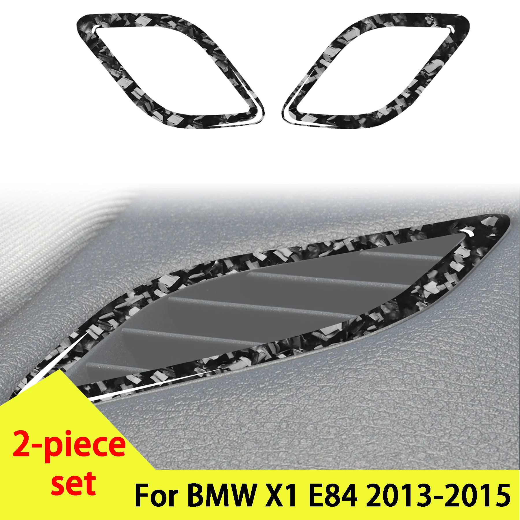 Forged Carbon Fiber Automotive Dashboard Side Defogging Vent Panel Decor For BMW X1 E84 2013-2015 Interior Accessory Stickers
Forged Carbon Fiber Automotive Dashboard Side Defogging Vent Panel Decor For BMW X1 E84 2013-2015 Interior Accessory Stickers