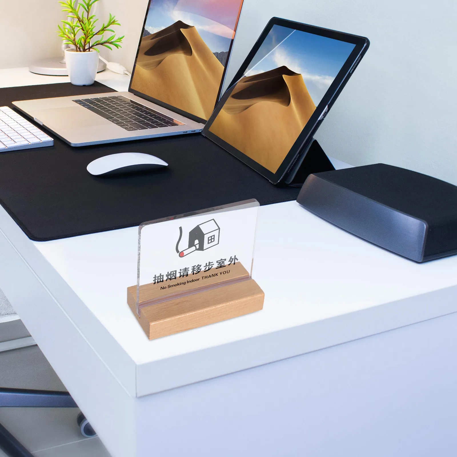 Acrylic No Smoking Table Sign Desk Indicator Transparent Scratch-Resistant Portable for Hotels Cafes Restaurants Offices Malls
Acrylic No Smoking Table Sign Desk Indicator Transparent Scratch-Resistant Portable for Hotels Cafes Restaurants Offices Malls