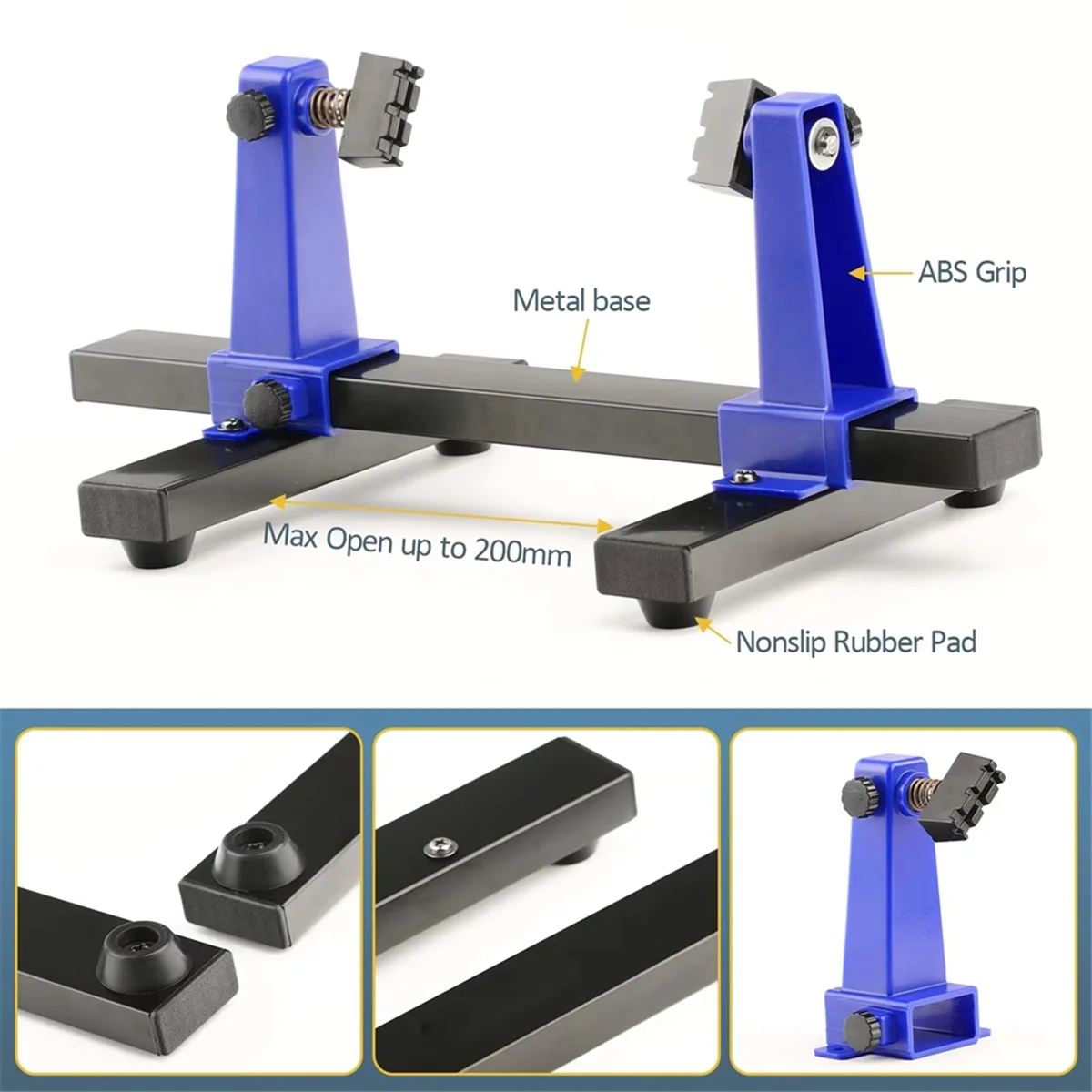 ABNJ Adjustable PCB Board Holder Tool 360°Rotation Printed Circuit Board Soldering Stand Clamp Electronic Maintenance Fixture
ABNJ Adjustable PCB Board Holder Tool 360°Rotation Printed Circuit Board Soldering Stand Clamp Electronic Maintenance Fixture
