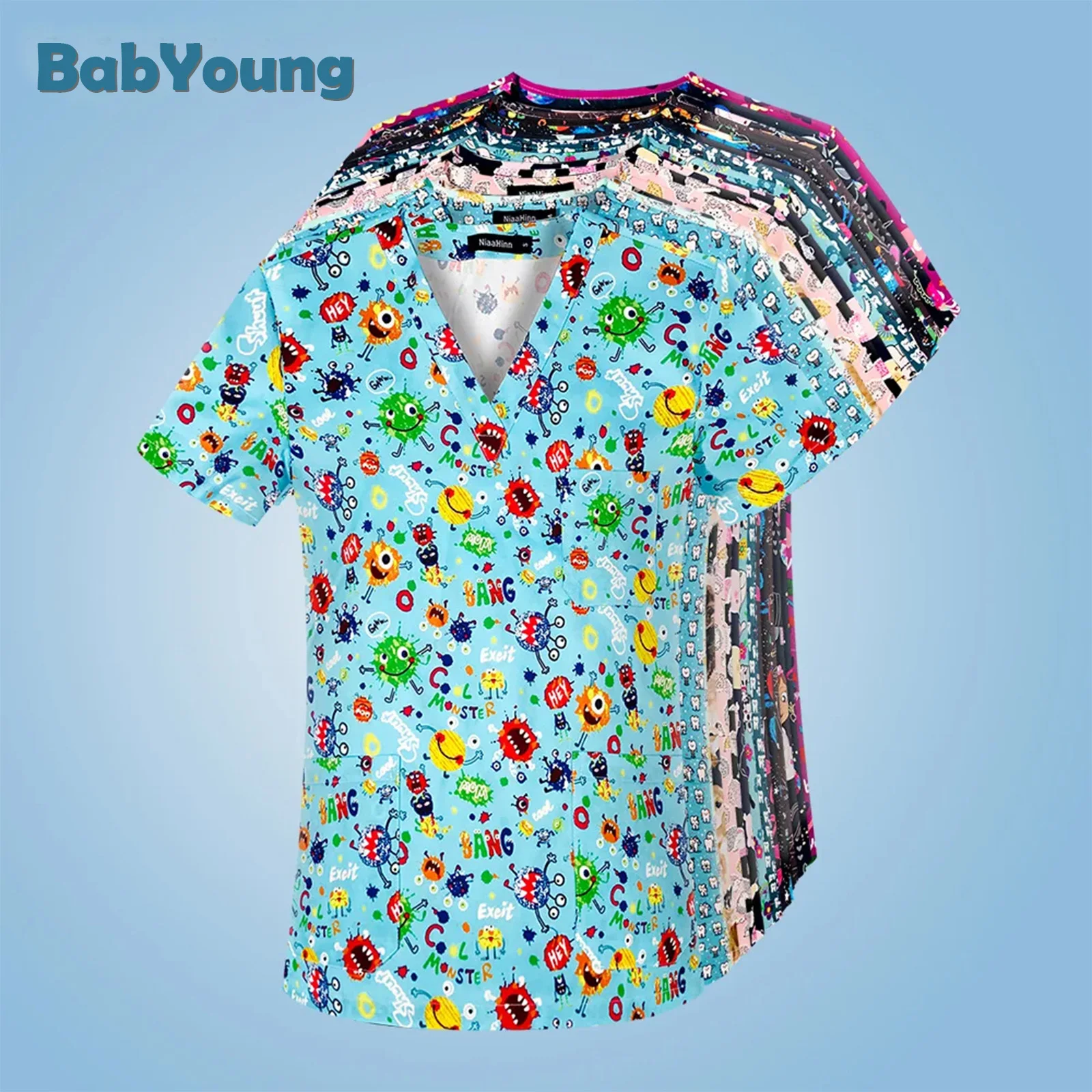 Medical Uniforms Nurse Uniform Women Mens Scrubs Tops Short Sleeve Hospital Workwear Pocket Blouse Dentist Surgical Scrub Shirts
Medical Uniforms Nurse Uniform Women Mens Scrubs Tops Short Sleeve Hospital Workwear Pocket Blouse Dentist Surgical Scrub Shirts