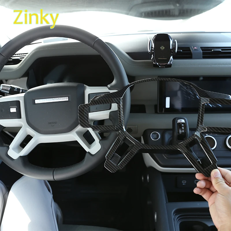Carbon fiber Car central control steering wheel button frame cover Suitable for Land Rover Defender 90 110 2020+
Carbon fiber Car central control steering wheel button frame cover Suitable for Land Rover Defender 90 110 2020+
