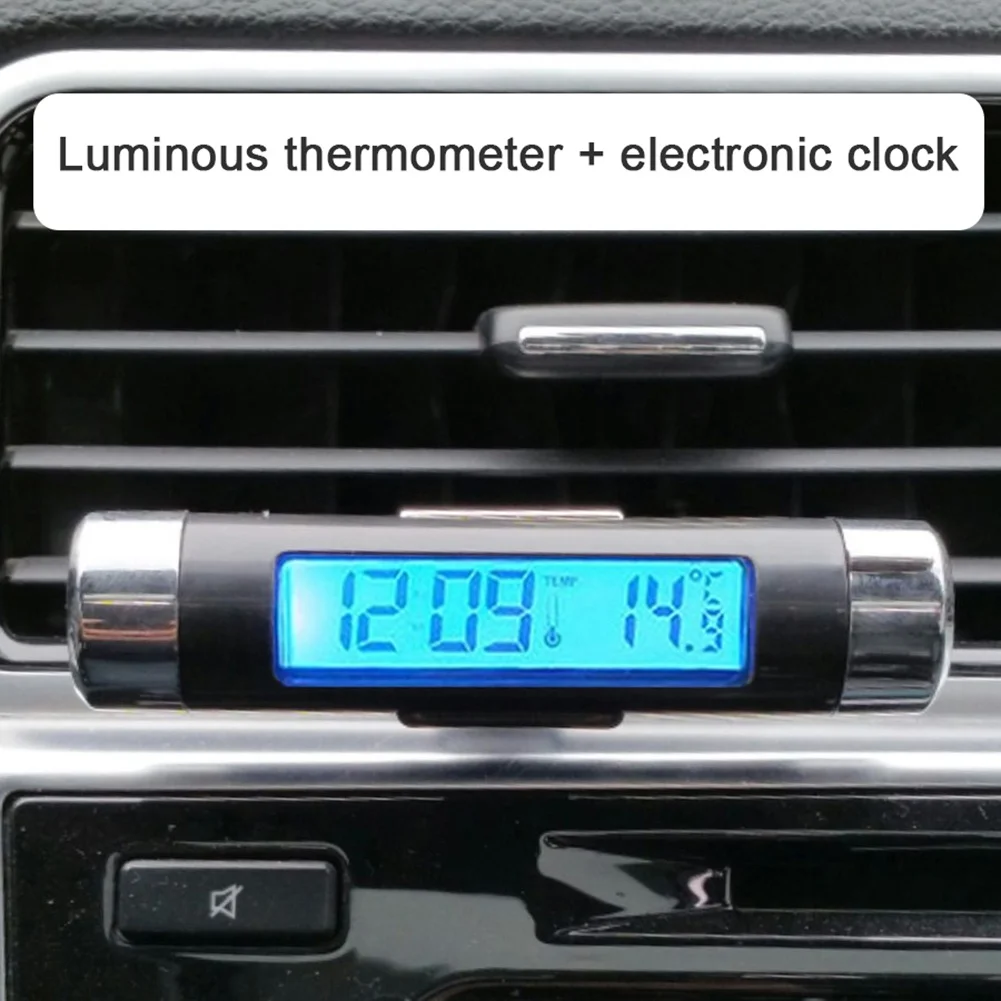 Car Clock Thermometer Barrel Shaped LCD Display Air Vent Clip On LED Car Digital Clock Thermometer
Car Clock Thermometer Barrel Shaped LCD Display Air Vent Clip On LED Car Digital Clock Thermometer