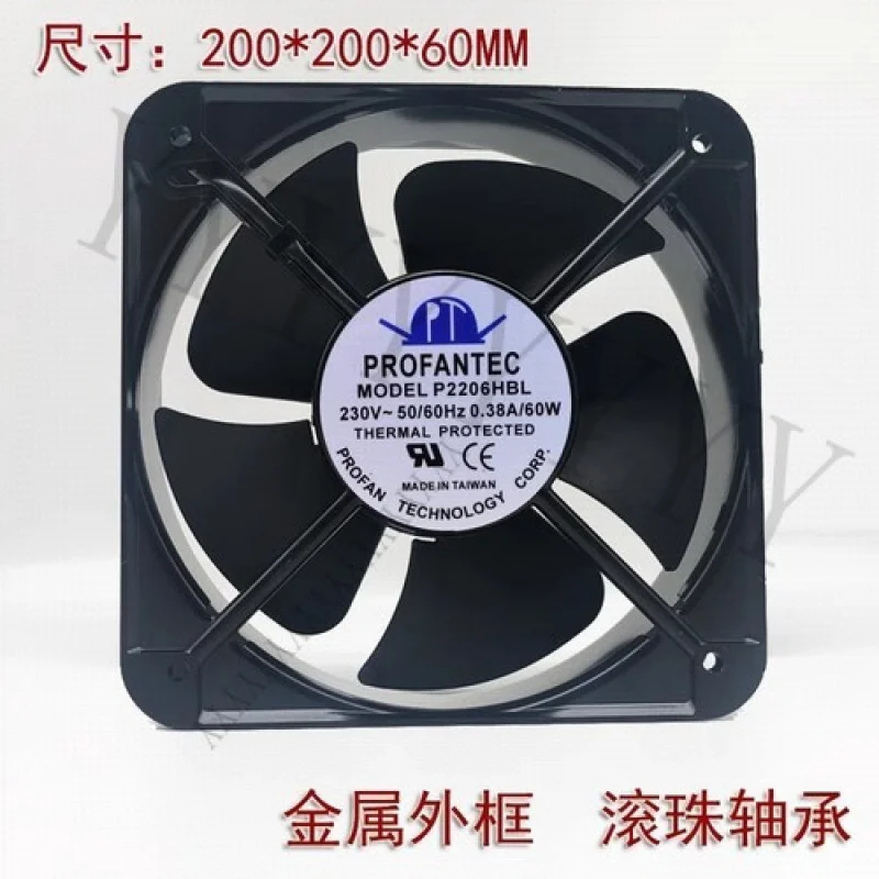 Y+ FOR PROFANTEC P2206HBL 20CM 20060 230V 0.38A 60W Metal Cooling Fan
Y+ FOR PROFANTEC P2206HBL 20CM 20060 230V 0.38A 60W Metal Cooling Fan