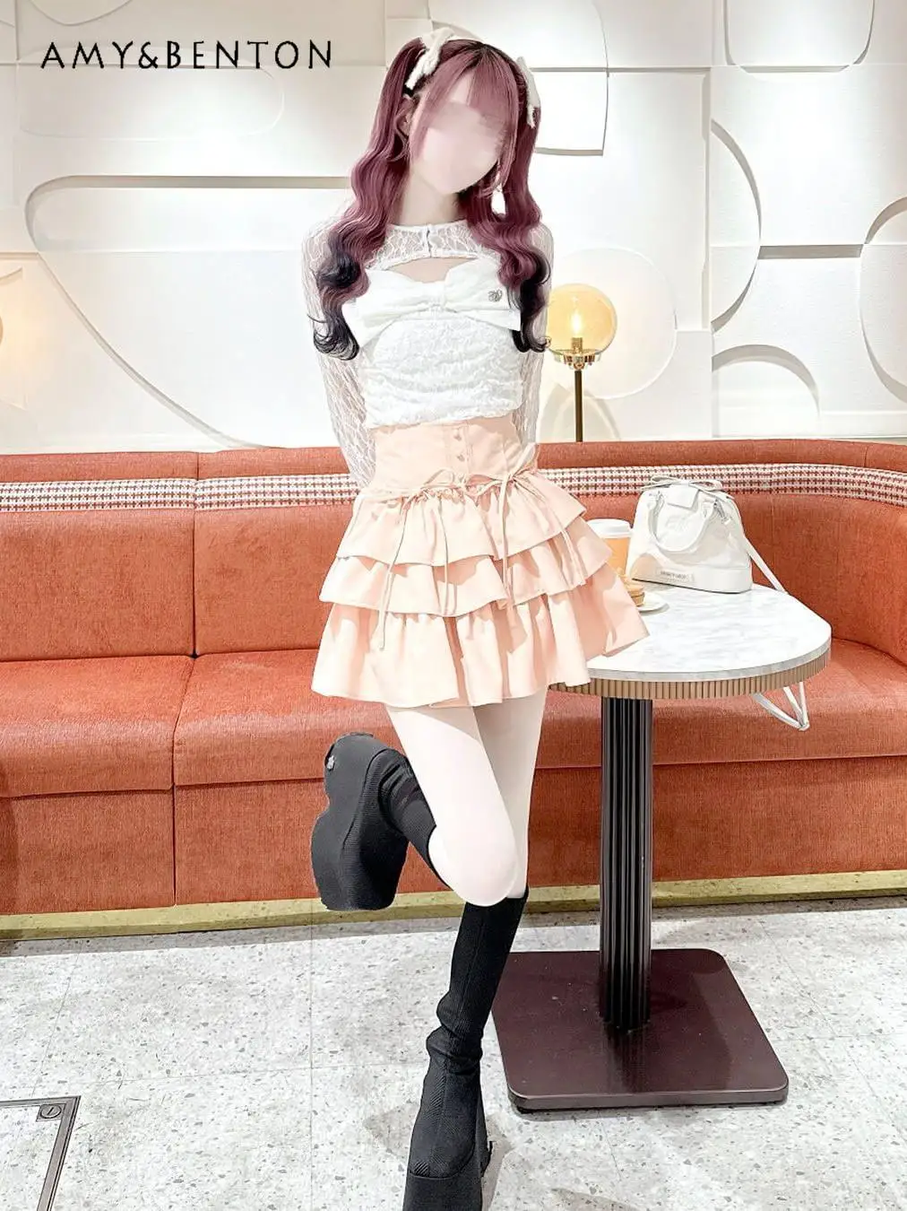 Japanese Chic Trend Elastic High Waist Bow Strap Lace Splicing Cake Skirt Women Mine Series Mass Production Slim A-line Skirts
Japanese Chic Trend Elastic High Waist Bow Strap Lace Splicing Cake Skirt Women Mine Series Mass Production Slim A-line Skirts