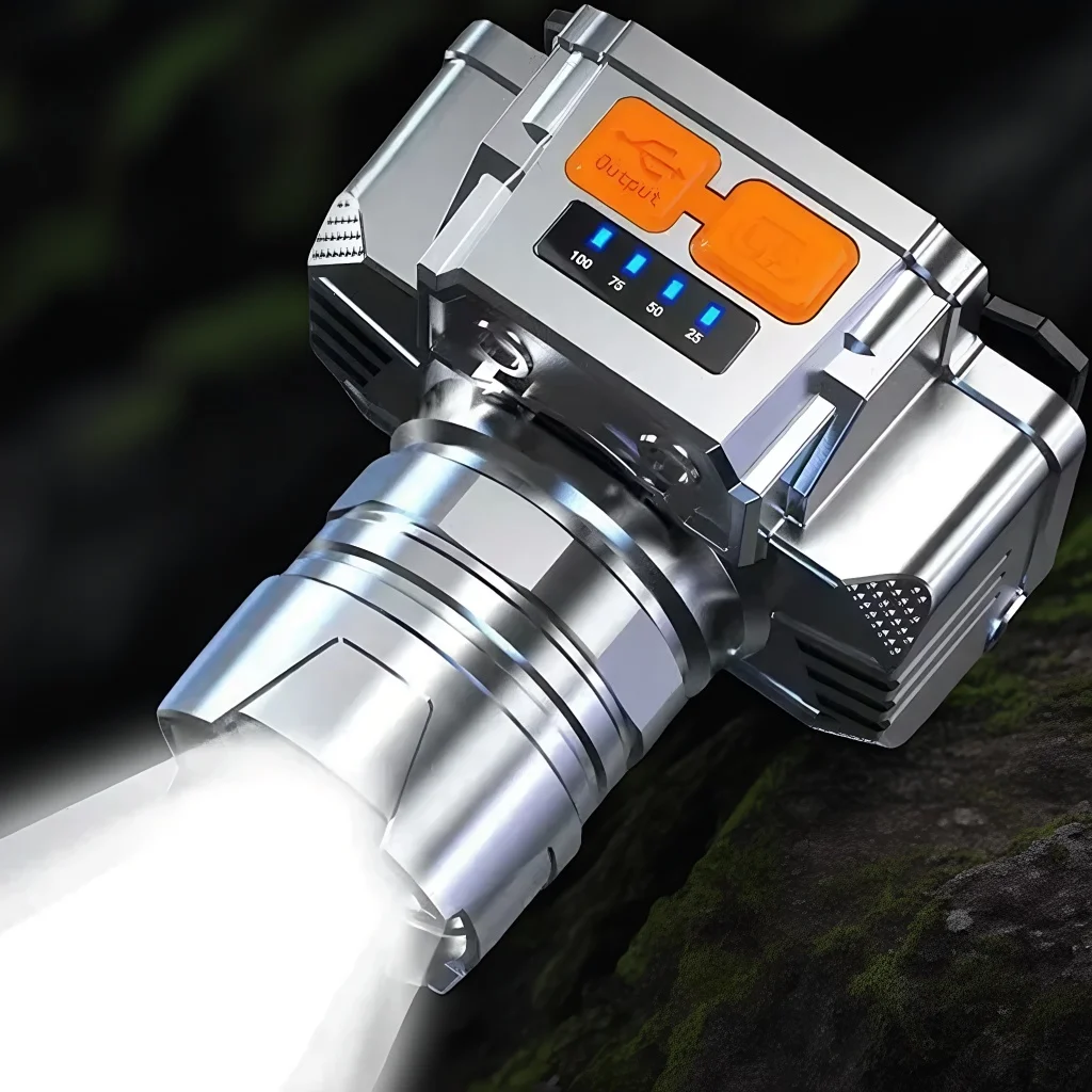 Перезаряжаемый головной светодиодный фонарь - супер яркий водонепроницаемый налобный фонарь для охоты и наружного переднего освещения
Перезаряжаемый головной светодиодный фонарь - супер яркий водонепроницаемый налобный фонарь для охоты и наружного переднего освещения