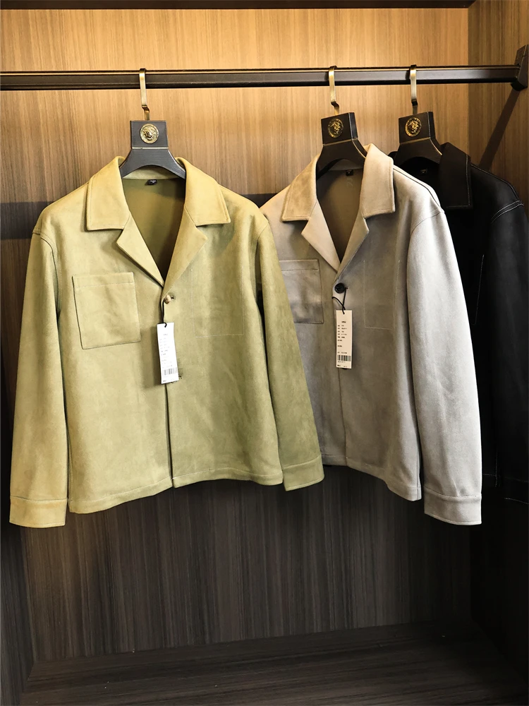 High-End Imported Suede Spring 2025 Men's Lightweight Casual Notch Lapel Versatile Jaet Faionable Urban Sle Long Sve
High-End Imported Suede Spring 2025 Men's Lightweight Casual Notch Lapel Versatile Jaet Faionable Urban Sle Long Sve